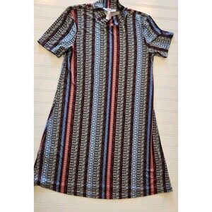 BCB Generation Xs Multicolor Short Sleeve Knee Length Shift Dress